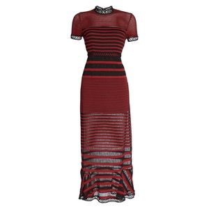 NEW Foxiedox Red and Black Maxi Dress Size Extra Large